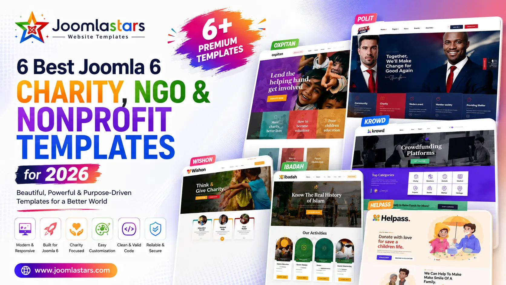  Best Joomla 6 Charity, NGO & Nonprofit Templates for 2026